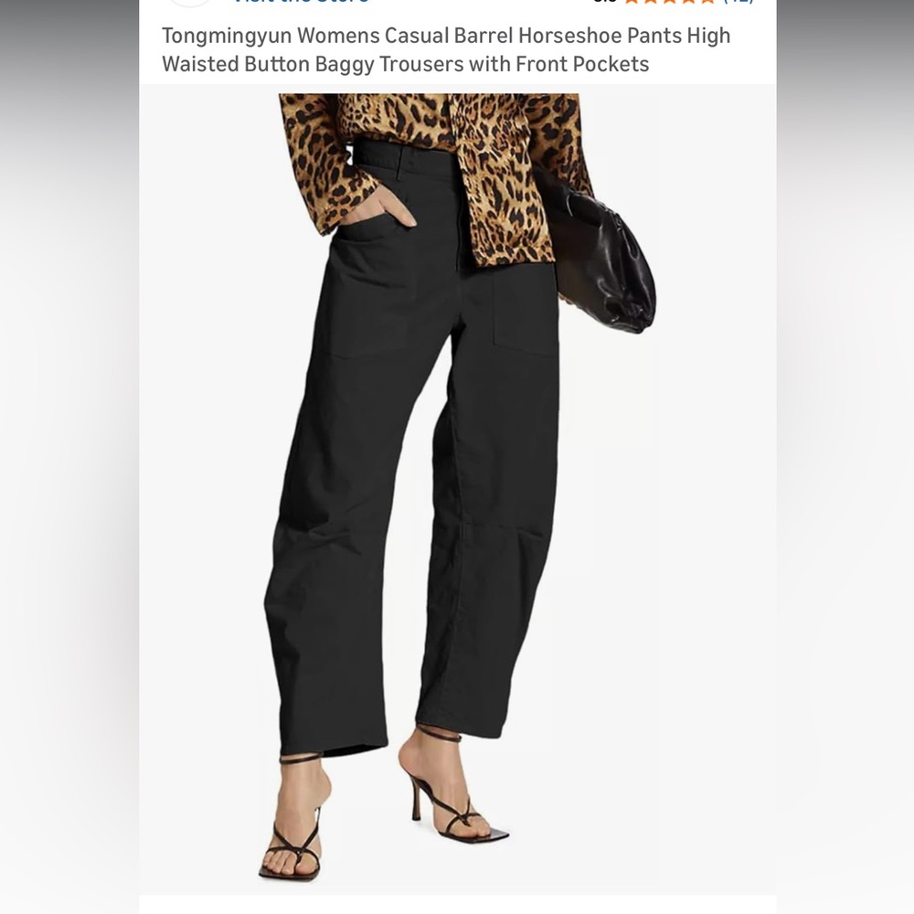 Women's Black Barrel pants